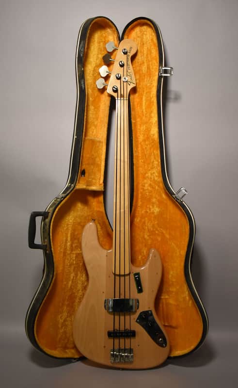 1973 Fender Precision/Jazz Partscaster Bass Fretless Natural w/HSC image 1