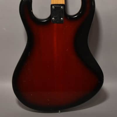 1960s Kingston (Kawai/Teisco) Solidbody Electric Bass Guitar Red Burst MIJ image 4