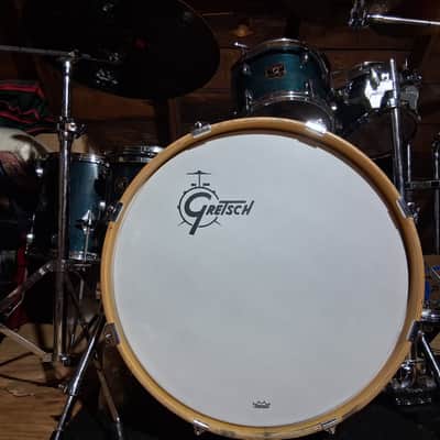 Gretsch Catalina Birch 7x8/ 8x10 / 9x12 / 14x14 / 18x22 / 5.5x14" 6pc Drum Kit 2004 - 2006 - Caribbean Blue Shell Pack image 7