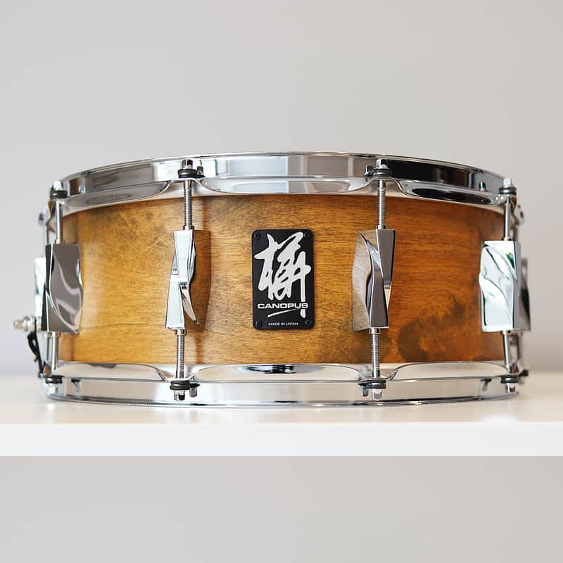 Canopus Maize Yellow Birch 5.5" x 14" Snare Drum w/ VIDEO! YBR-1455 image 1