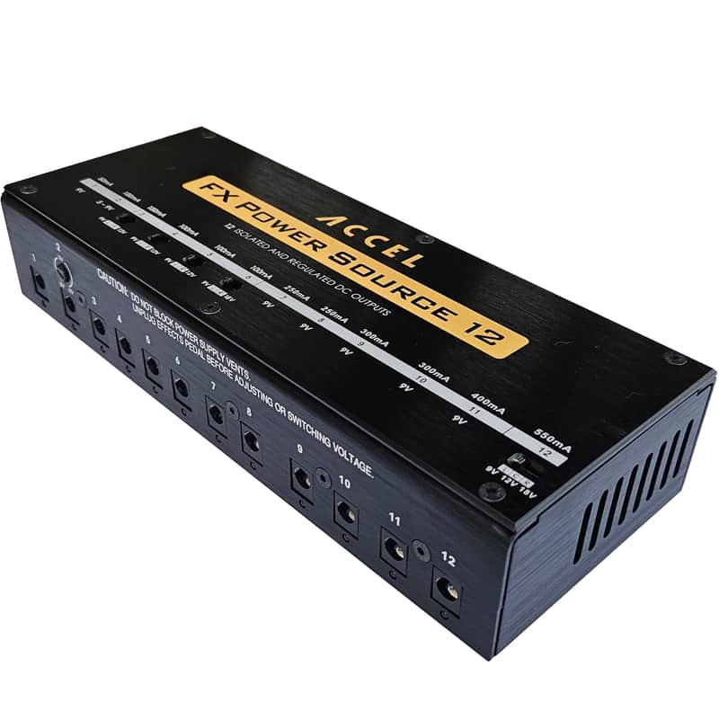 Accel FX Power Source 12 - Isolated Pedal Power Supply for Guitar & Bass Pedal Boards image 1