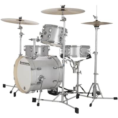 Ludwig LC2797 Breakbeats by Questlove 4-Piece Drum Shell Pack, Silver Sparkle image 2