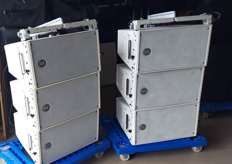 6x RCF  HDL10a line arrays with flybars image 1