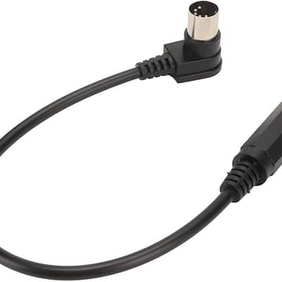MIDI Cable, 6.35mm 1/4 Inch Female to DIN 5 Male Sound Adapter, 90 Degree Right Angle TRS Stereo Audio Cable for Keyboard, Electric Piano, Guitar image 5