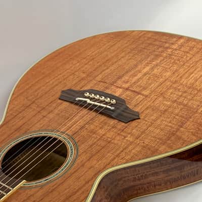 Takamine EF508KC NEX Koa Acoustic-Electric Guitar Gloss Natural + Hard Case B-Stock image 8