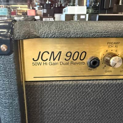 Marshall JCM 900 Model 4502 50-Watt Hi Gain Dual Reverb 2x12 Combo 1990- UK made- w/Ft SW image 3
