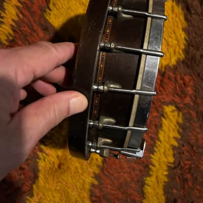 Vintage 1920s–30s Banjo Ukulele / Banjolele – Prewar Chicago Made – Grover Pat. Tailpiece – Original Skin Head - COOL! image 8