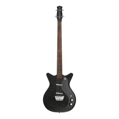 Danelectro '59DC Short-Scale Bass Guitar-Black Metal Flake *USA Small Business* image 1
