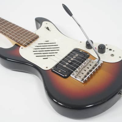 MarineRider MR-1 SunBurst Mosrite Ventures Copy Built-in Amp travel guitar Made in JAPAN image 7