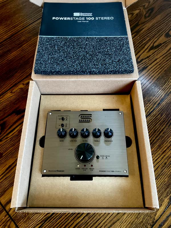 NEW IN THE BOX SEYMOUR DUNCAN POWERSTAGE  100 STEREO 2-Channel 100-Watt Pedalboard Guitar Amp SILVER image 1