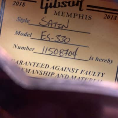 Gibson Memphis ES-330 Satin 2018 Satin Walnut w/ OHSC image 21