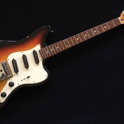 VINTAGE 1967 DOMINO SPARTAN 3 TONE SUNBURST MADE IN JAPAN MATSUMOKU  UPGRADED FENDER N3 SINGLE COIL image 1