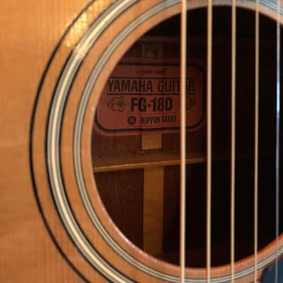 1966-71 Yamaha FG-180 Red Label Jumbo Dreadnought Acoustic Guitar Neck Reset MIJ image 3