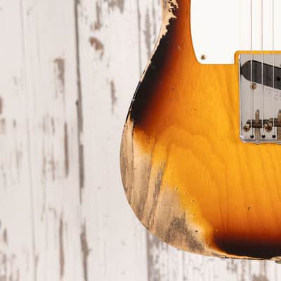 Fender Custom Shop LTD '58 Telecaster - Heavy Relic Faded Aged Chocolate 3-Tone Sunburst image 11