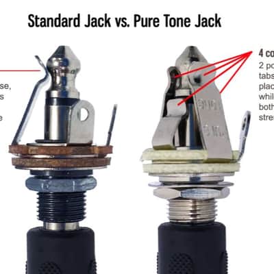 Pure Tone Multi contact Mono 1/4" Output jack, Nickel PTT1 No More Crackle! image 4