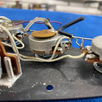 Fender Stratocaster Pickup Set 1979 gray bottom wired pickguard vintage 70's Strat image 6