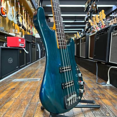 G&L USA El Toro Bass Guitar 1985 Transparent Blue w/Original Hard Case image 2