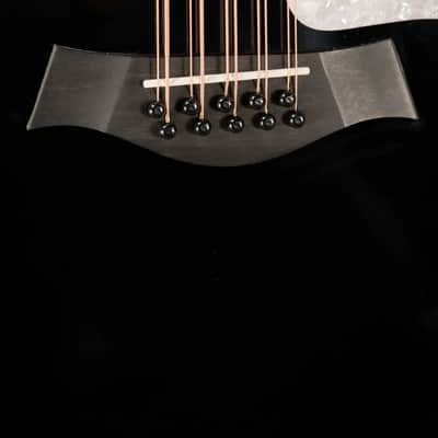 Taylor 250ce Plus BLK Bajo Quinto Acoustic/Electric Guitar - Black with Aerocase - Factory Demo image 9