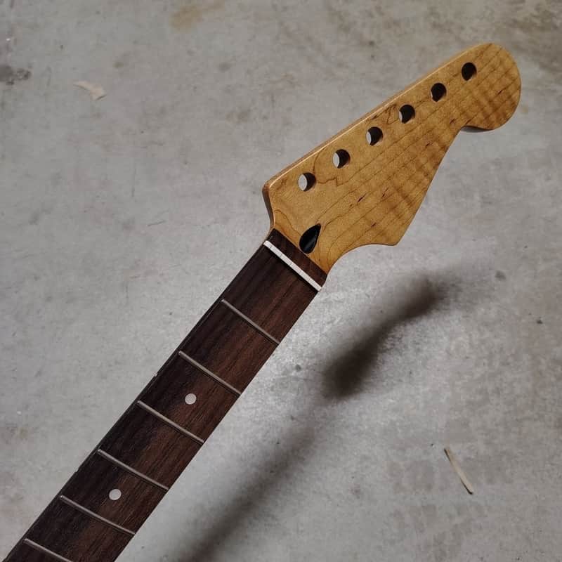 Flame Roasted Maple Strat Neck fits fender Stratocaster body 22 frets image 1