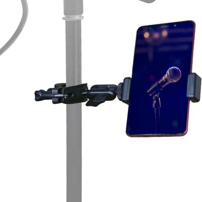 Phone Holder for Mic Stand Clamp for Music Microphone Stand Smartphone Mount Multi Angle 360° Swivel image 1