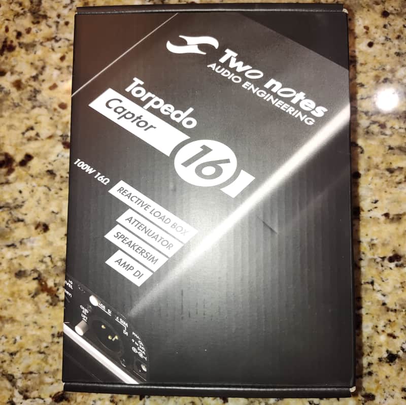 NEW UNOPENED Two Notes Torpedo Captor Loadbox / Attenuator / DI - 16 Ohm 2010s - Black image 1