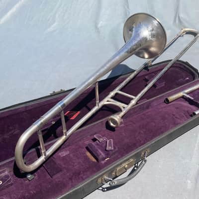 King Vintage King H. N. White "The King" Silver Trombone - Lion's Head emblem image 1