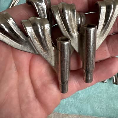 Ludwig 8 Bass Drum Bow Tie Tension Rods and Claws - Transition Badge era 50s 60s - Nickel image 11