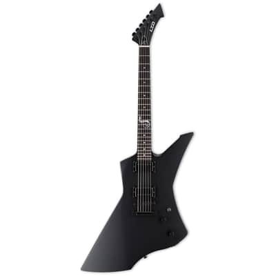 ESP LTD James Hetfield Signature Snakebyte Guitar w/ EMG JH Set Pickups & Hardshell Case - Black Satin image 2