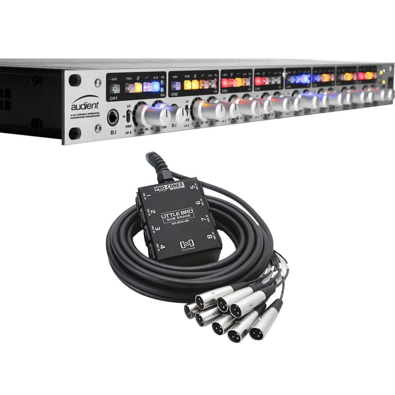 Audient ASP880 8-Channel Mic Preamp SUB SNAKE RIG image 1
