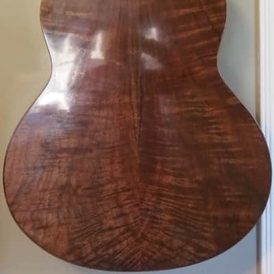 DAVE MAIZE  FRETLESS ACOUSTIC BASS 2001 Natural/ redwood +walnut image 4