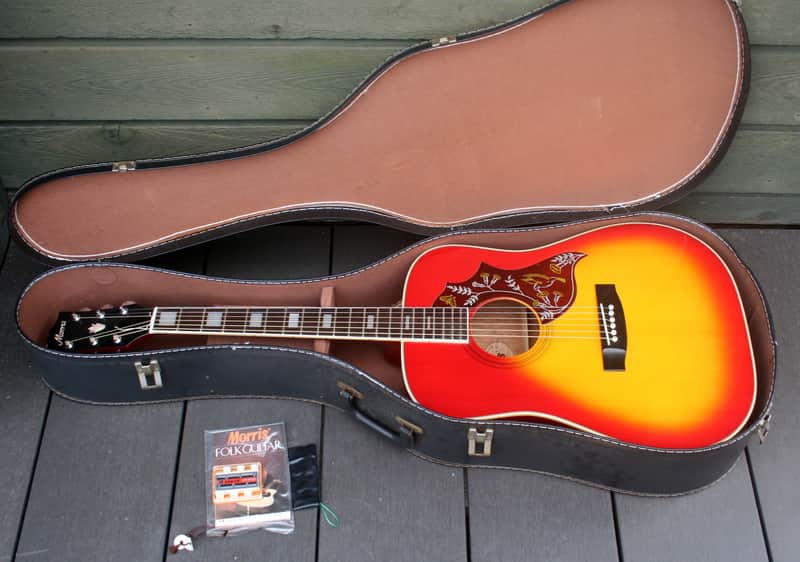 Morris WH-20 Humming Bird Late 70's Red Sunburst+Original Semi
