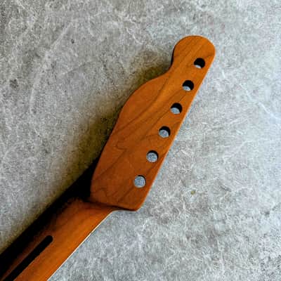 Tele Roasted Rosewood Fretboard Neck  21 Fret Pearl Block Inlays Satin Finish image 5