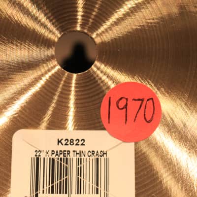 Zildjian K Paper Thin 22'' Crash Cymbal - Demo! image 7