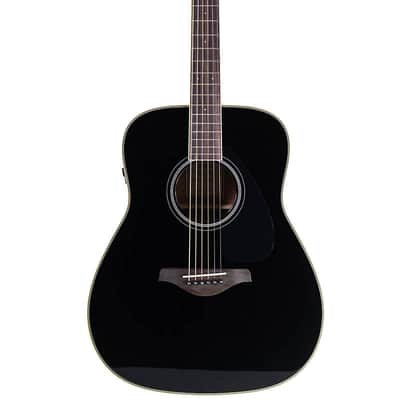 Yamaha FG-TA TransAcoustic Dreadnought Black image 2