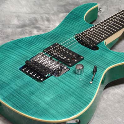 ギター ESP edwars e-mv-125fr Turquoise green Edwards E-MV-125FR Black Turquoise Green | Reverb