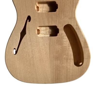 HH Mahogany Guitar Telecaster Tele Style Body with F Hole image 1
