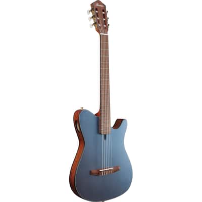 Ibanez FRH10N 6 String Acoustic Electric Guitar - Indigo Blue Metallic Flat image 4