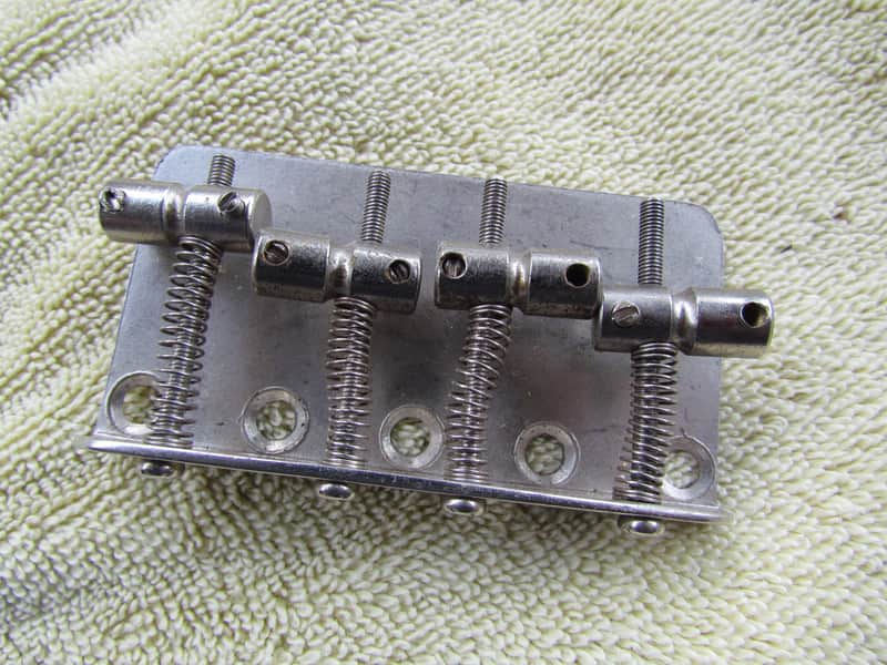 Fender Style Precision Bass Bridge Unlabeled Bass Bridge Fits Jazz Bass & Precision Bass Missing 2 Set Screws image 1