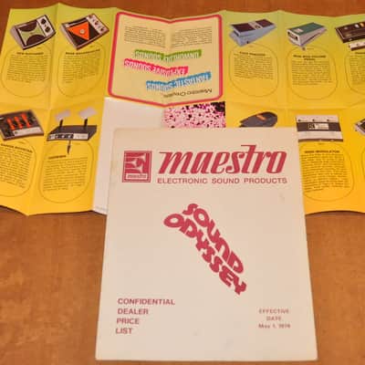 Maestro vintage catalog booklet brochure Fold out brochure includes echoplex, sireco and more! image 1