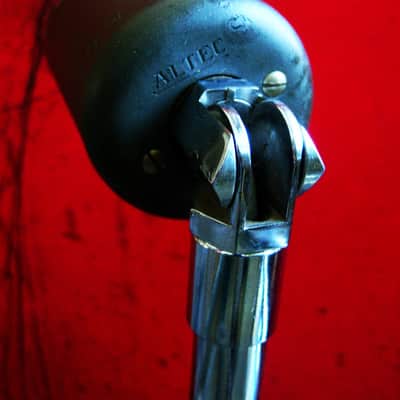 Vintage 1950's Altec 633A dynamic microphone "Salt Shaker" w period stand & cable High Z PROP image 10