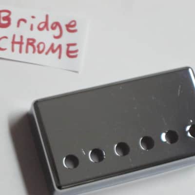 lightly used (has less than light average wear) genuine Gibson PRPC-015 Chrome Bridge Humbucker Cover - BRIDGE pole spacing: 52mm image 11