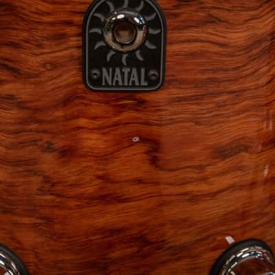 Natal Natural Bubinga Bop Drum Set 14x18 8x12 14x14 and 5x13 image 10