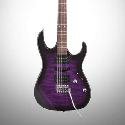 Ibanez GRX70QA Electric Guitar, Transparent Violet Sunburst image 2