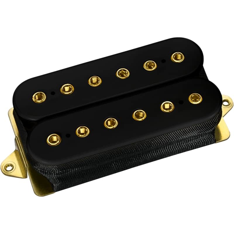 DiMarzio Steve Vai UtoPIA Bridge Signature Humbucker Pickup - F-spaced -Black with gold poles -NEW image 1