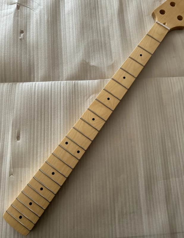 5 String 21 frets Electric Bass Guitar Neck With Maple Fretboard image 1