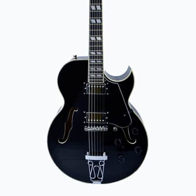Glen Burton GE775-BK Hollow Body Chicago Maple Neck 6-String Electric Guitar w/Gig Bag, Strap & Pick image 1