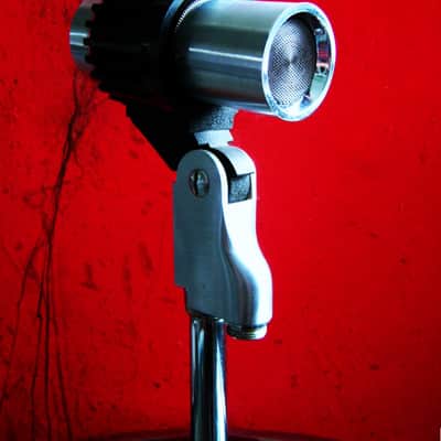 Vintage RARE 1960's Aiwa 99-4547 dynamic cardioid microphone High Z w stand Olson Monarch Lafayette prop display repair image 9