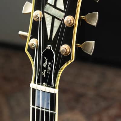Gibson Vintage 1973 Les Paul Custom '54 Reissue Electric Guitar - Ebony with Hardshell Case - Used image 6