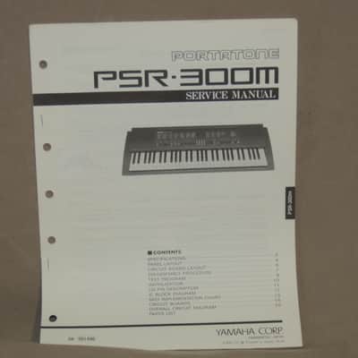 Yamaha Portatone PSR-300M Service Manual [Three Wave Music]