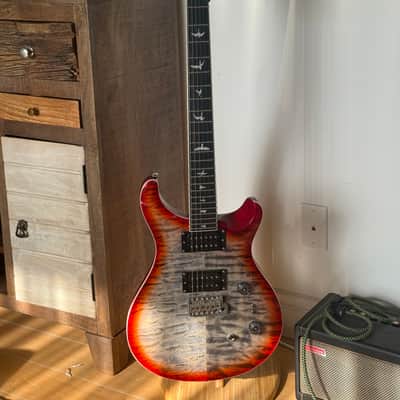 PRS SE Custom 24-08 Quilt 2025 - Present - Charcoal Cherry Burst image 1